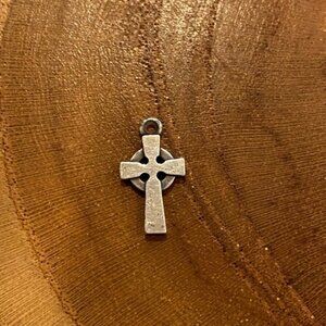 RETIRED James Avery Celtic Cross Charm, Sterling Silver